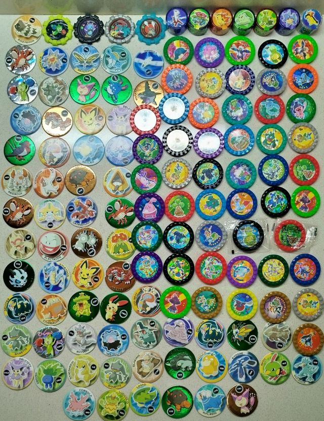 ÚLTIMO PRECIO!!Lote  127 TAZOS POKÉMON VARIADO.