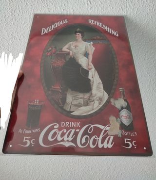 Chapa metálica Coca-Cola
