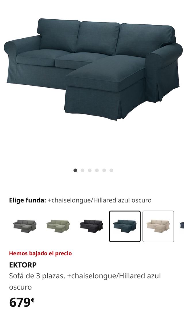 Sofá 3 plazas chaiselong ERKTOP