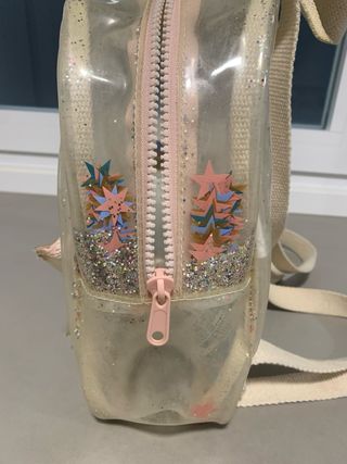 Mochila con brillantina