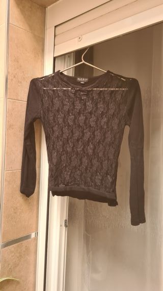 Jersey encaje transparencias sexy negro