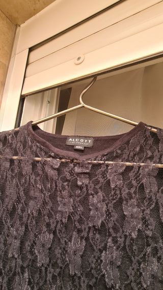 Jersey encaje transparencias sexy negro