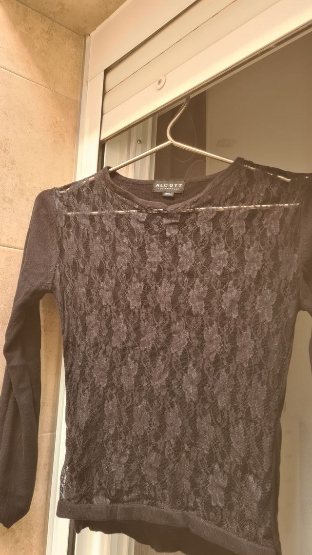 Jersey encaje transparencias sexy negro