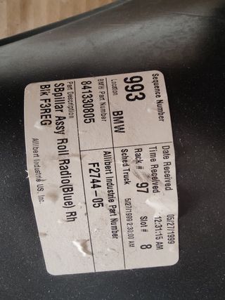 Pannello laterale posteriore BMW z3