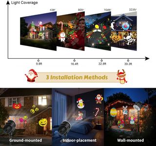 Proiettore LED Annefly Decorazioni Natale, Pasqua