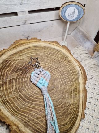 Portachiave cuore macramé