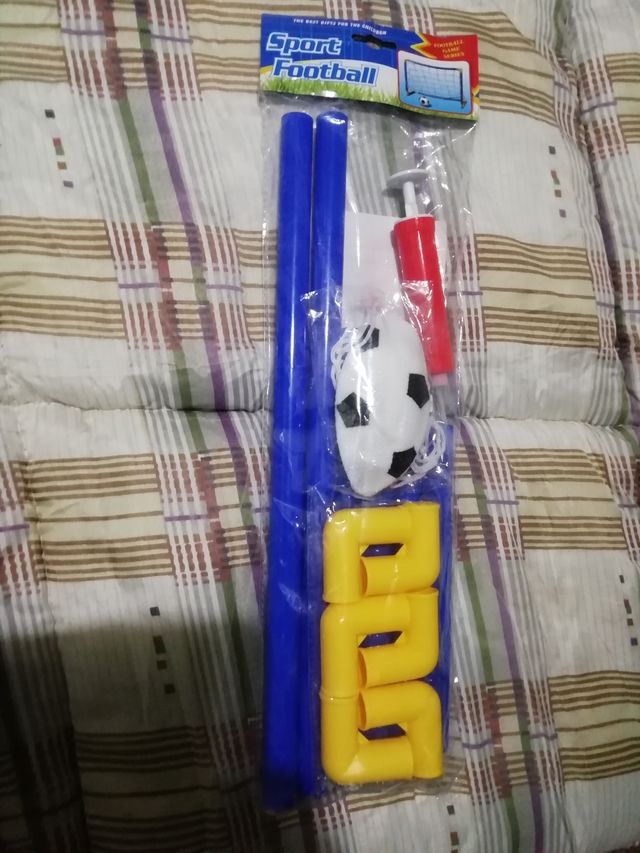 Portería de fútbol mini con balón y bombin nuevo