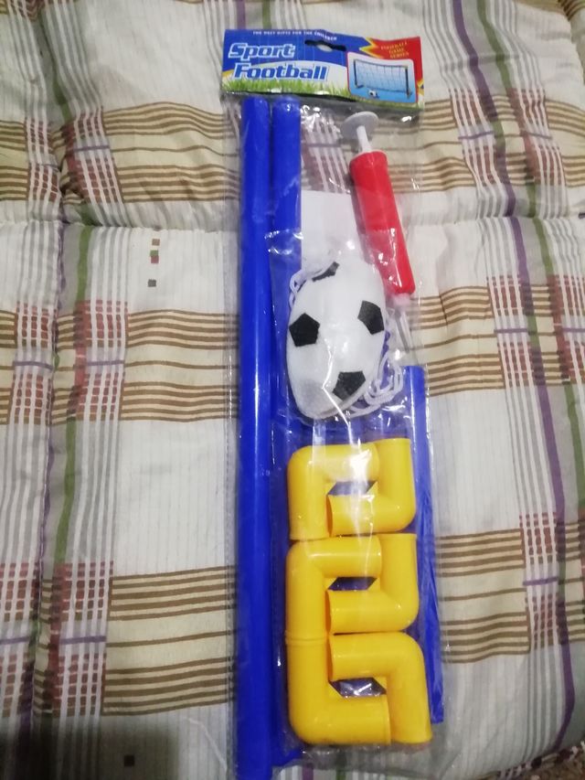 Portería de fútbol mini con balón y bombin nuevo