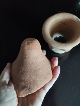 Parti di un'antica ceramiche