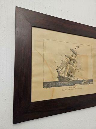 Cuadro con lámina de barco