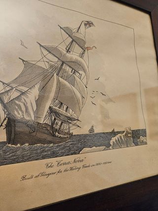 Cuadro con lámina de barco