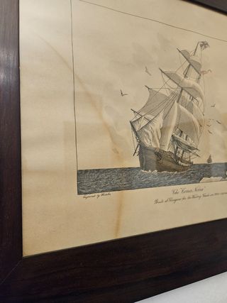 Cuadro con lámina de barco