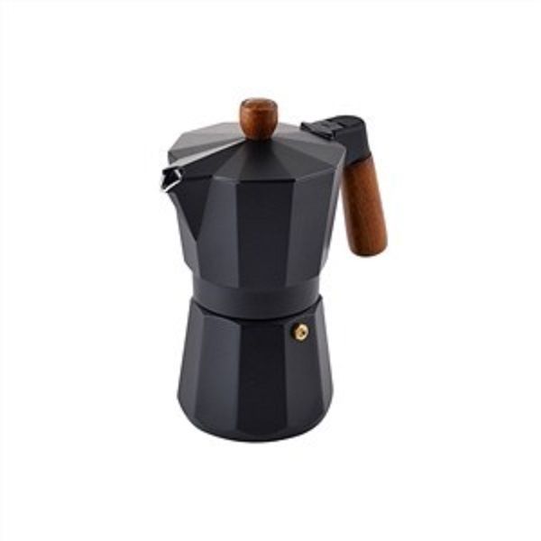 Cafetera Moka Italiana de 6 Tazas, Color Negro