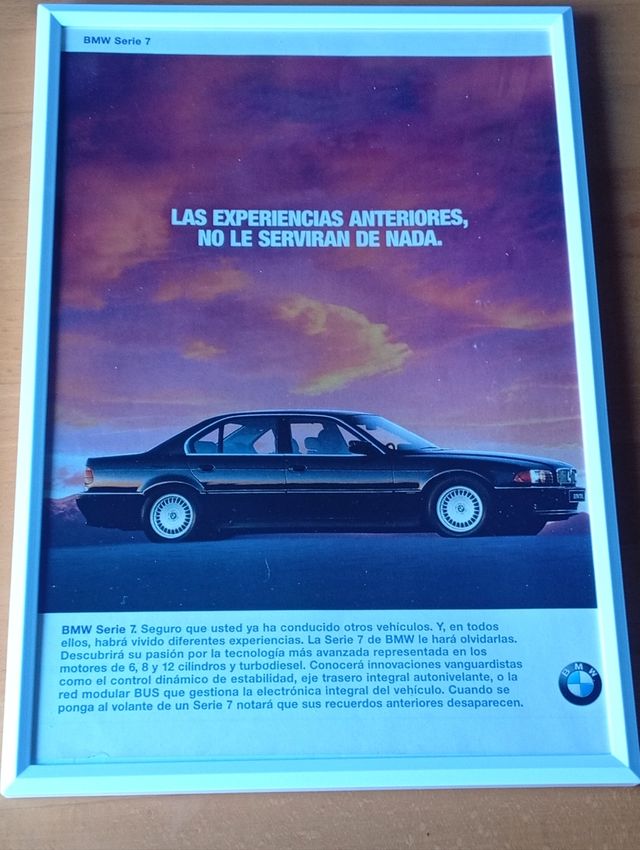 BMW serie 7 Cuadro publicidad e38 740i
