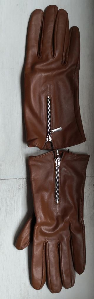Guantes polipiel marrones Parfois