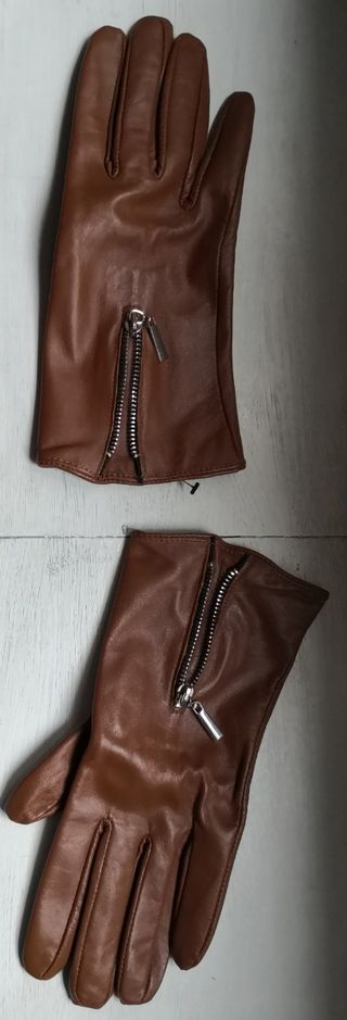 Guantes polipiel marrones Parfois
