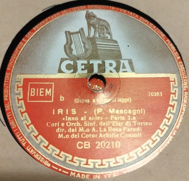 7 Dischi 78 giri 11' di musica lirica