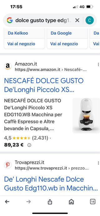 De longhi macchinetta caffè.