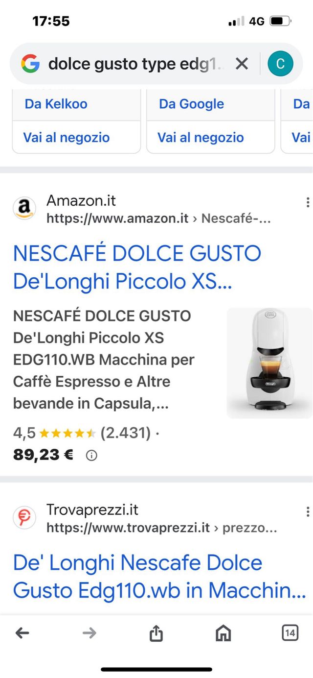 De longhi macchinetta caffè.
