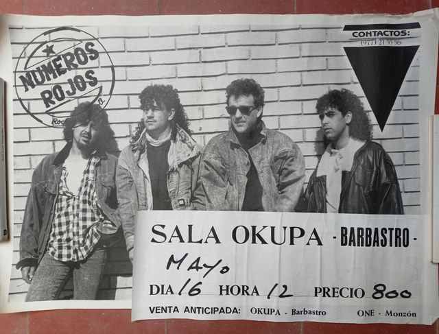 Cartel concierto Números Rojos