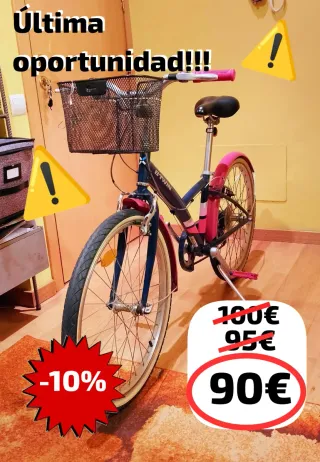 Bicicleta de paseo rosa