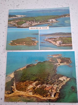 2 postales antiguas de Isla de la toja