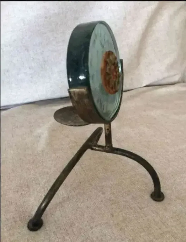 Portavelas de forja y vidrio: Disco SOLAR México