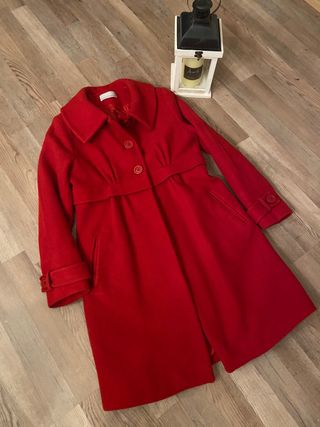 Abrigo de paño Rojo