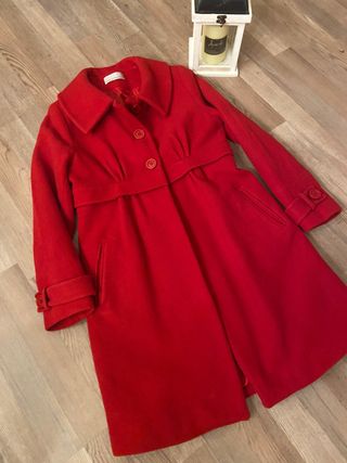 Abrigo de paño Rojo
