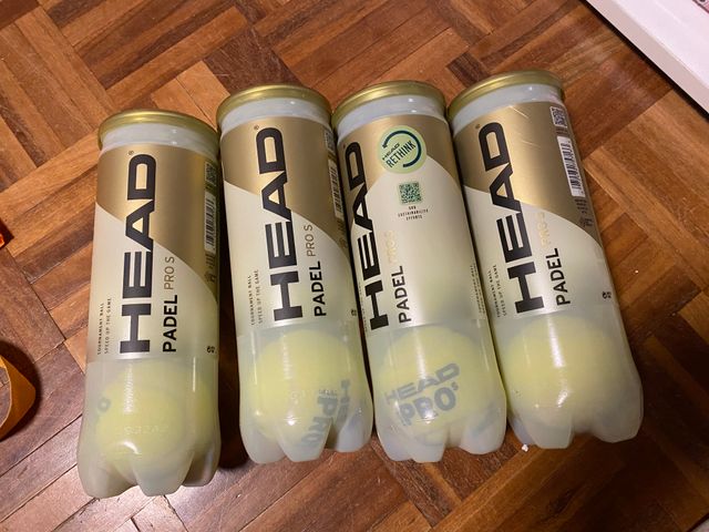 🚨URGE HOY‼️4 BOTE PELOTAS PÁDEL HEAD PRO S NUEVA