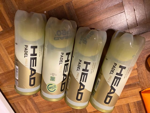 🚨URGE HOY‼️4 BOTE PELOTAS PÁDEL HEAD PRO S NUEVA