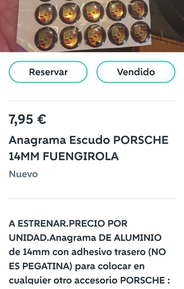 Anagrama Escudo Llave PORSCHE Adhesivo  