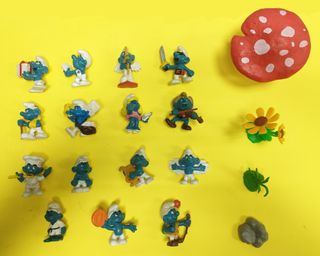 LOTE 15 PITUFOS ORIGINAL PEYO SCHLEICH AÑOS 70-80