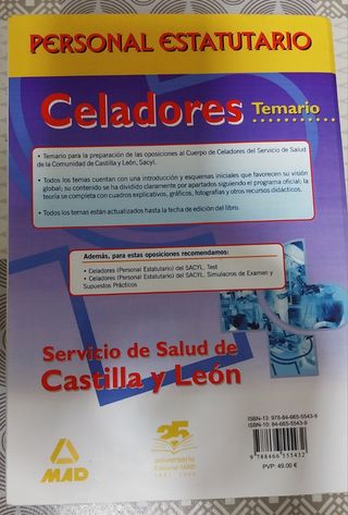 Celadores, personal estatutario, Servicio de Salud de Castilla y León. Temario