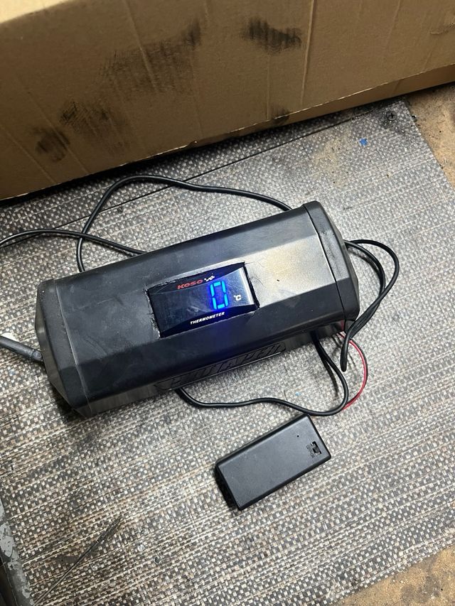 Espuma y marcador de temperatura