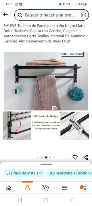 Toallero con balda nuevo