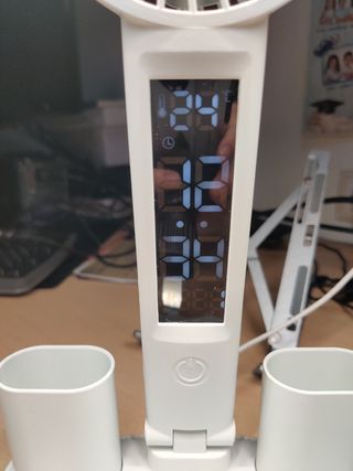 Lampara de mesa led con ventilador