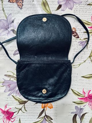 Borsetta vintage in similpelle nera