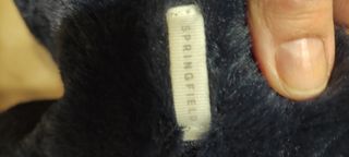 Cuello de pelo suave en azul marino