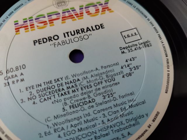 Vinilo Pedro Iturralde