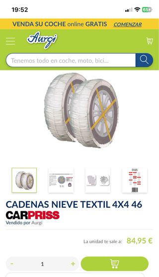 Cadenas textil nieve 046