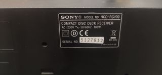 Equipo de música Sony