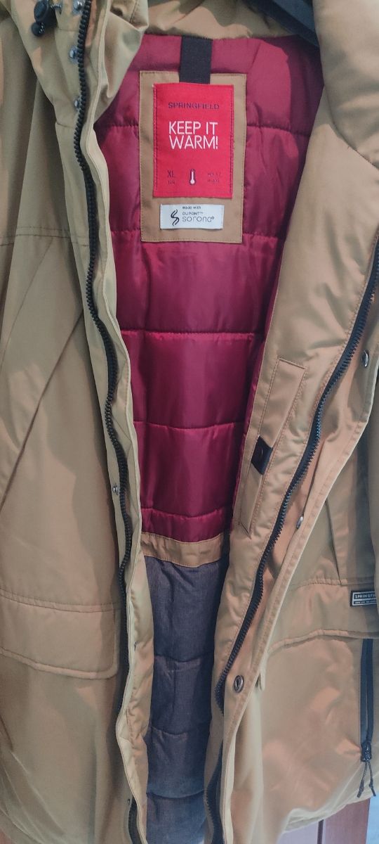 Parka abrigo largo acolchado de Springfield