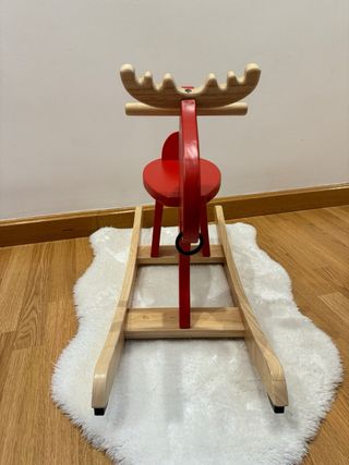 Reno Alce Balancín Madera Maciza