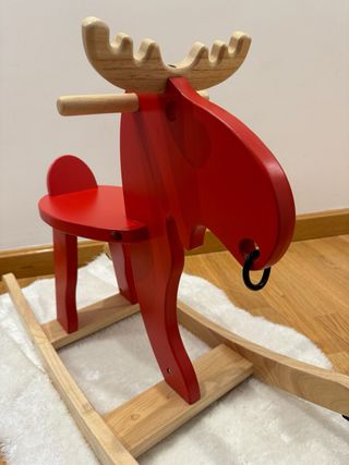 Reno Alce Balancín Madera Maciza