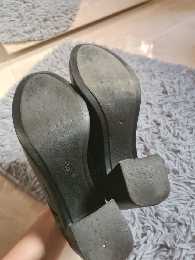 Zapato mocasin tacon blucher marypaz