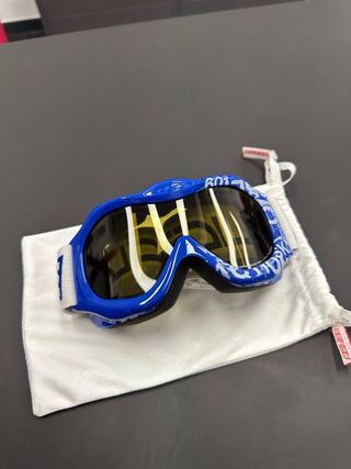 Mascherina da sci Salice blu e bianca
