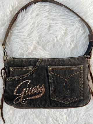 Borsa Guess Y2K in Denim Nero – Vintage Iconico