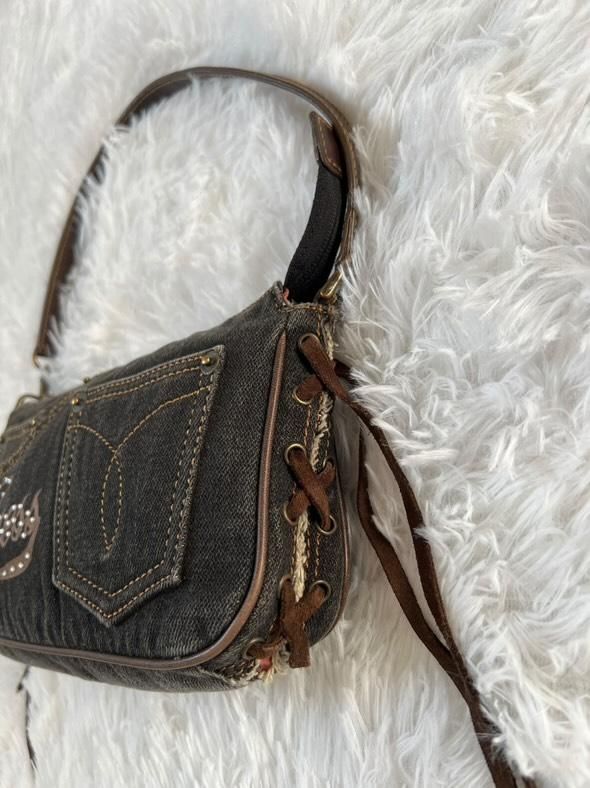 Borsa Guess Y2K in Denim Nero – Vintage Iconico