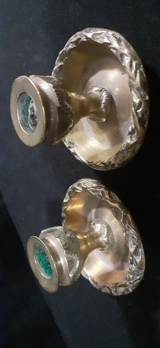 Bronce 2 candelabros antiguos Portavelas franceses
